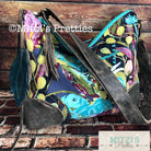 MADE TO ORDER Slouchy Hobo w/ Buffalo Leather Accents, Feather & Crossbody Strap