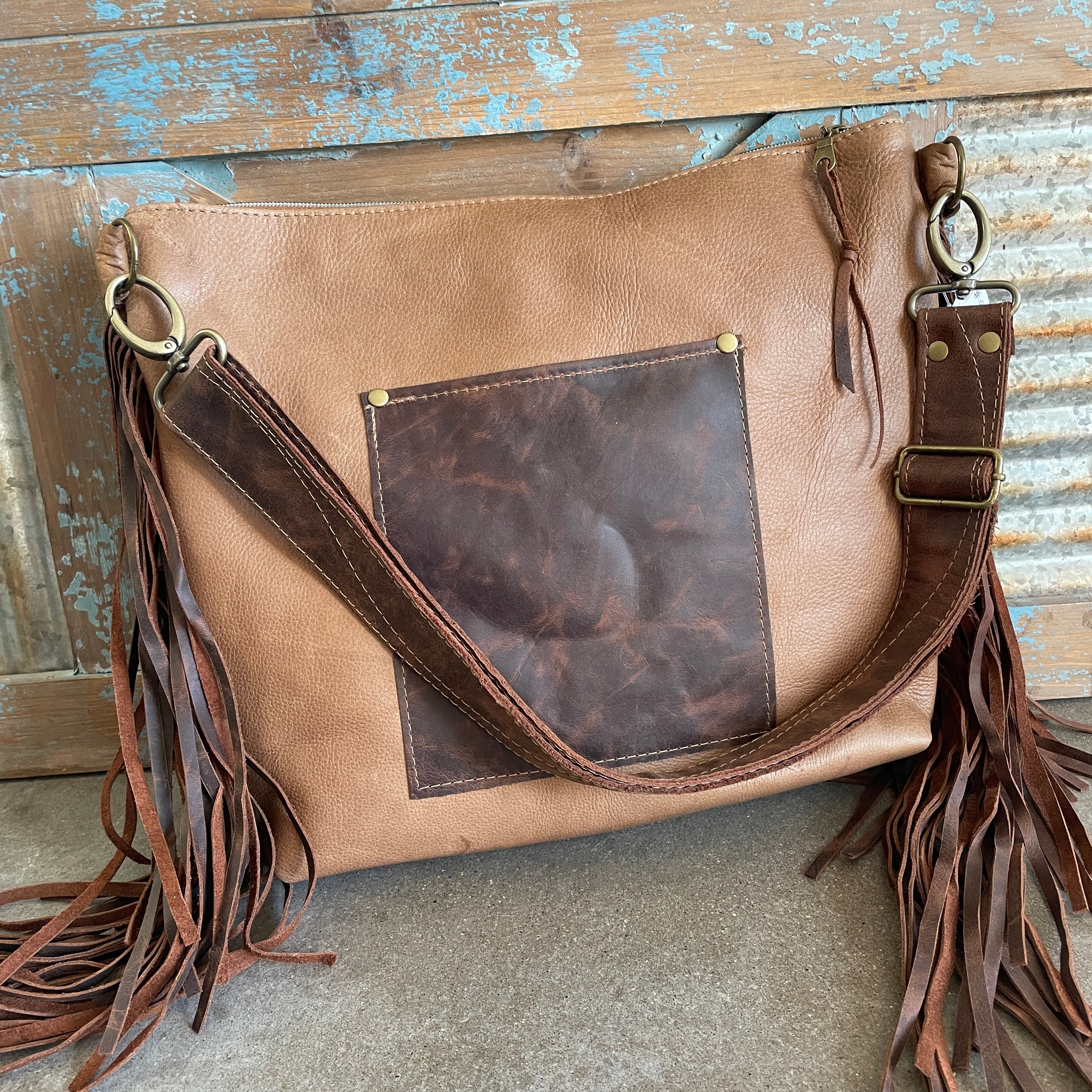 Western Fringe Purse in Native Wool Cross Body Purse -  Ireland