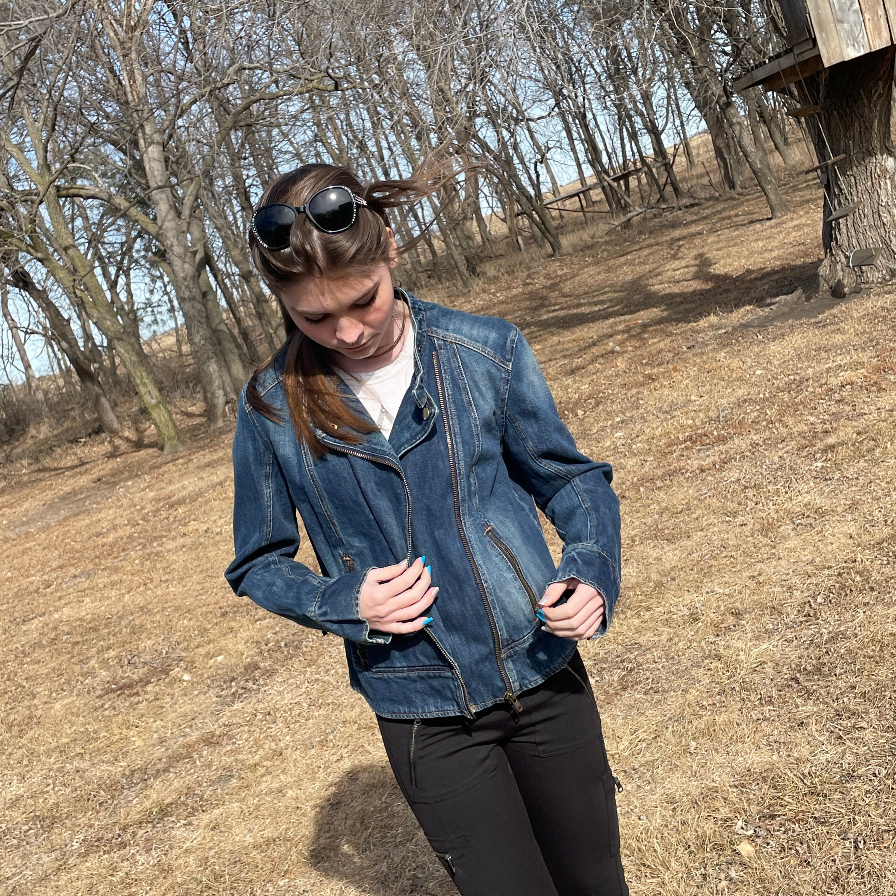 Wool & Denim Jacket Large – Mitzi's Pretties